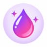 Glossy droplet icon representing oily skin type