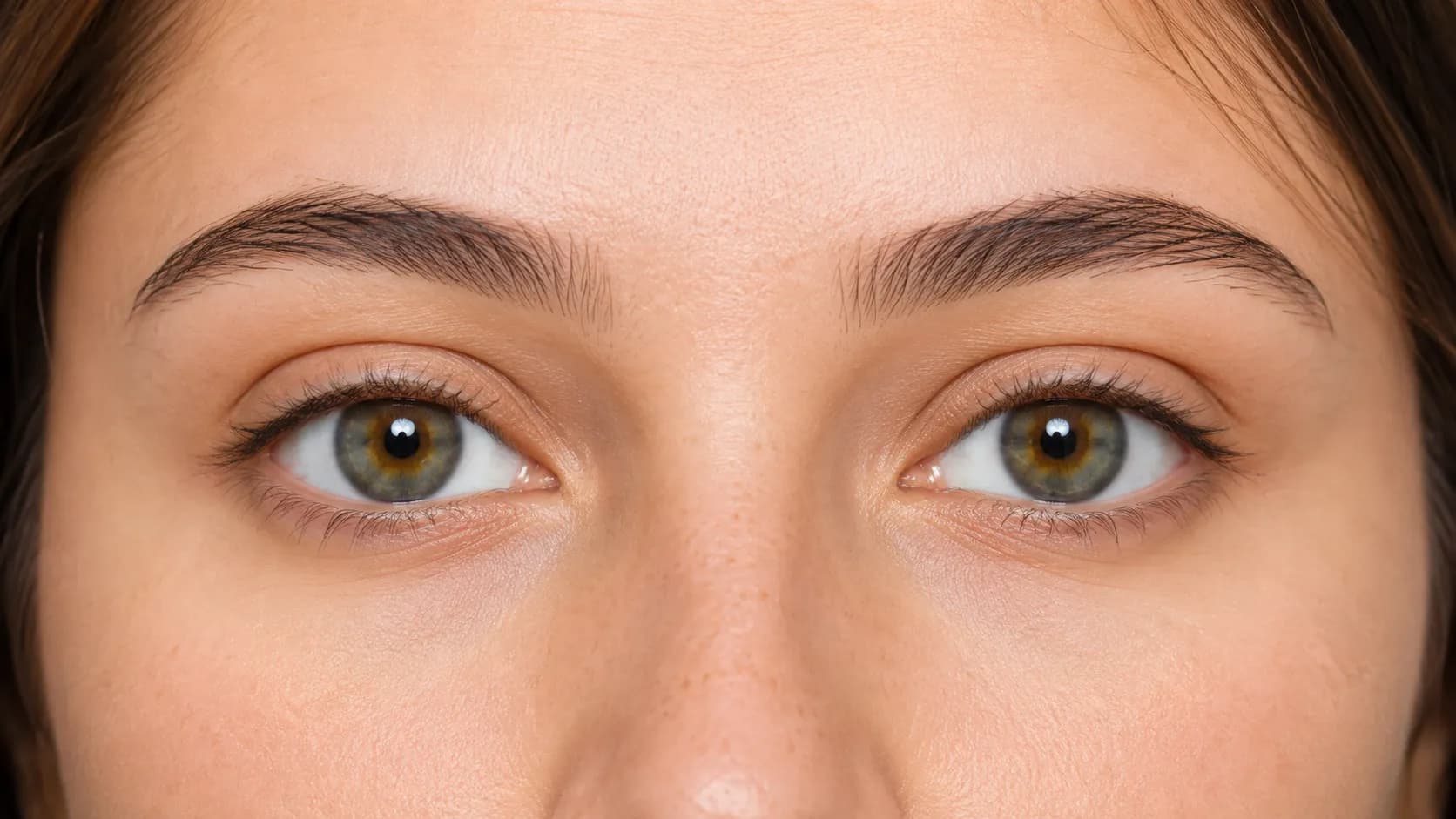 What eye shape is this? Almond eyes example, elongated shape with pointed outer corners