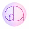 A golden ratio spiral, representing proximity to the classical golden ratio