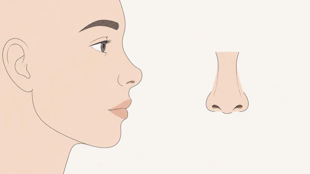 Snub nose shape shown in side profile and front view illustration