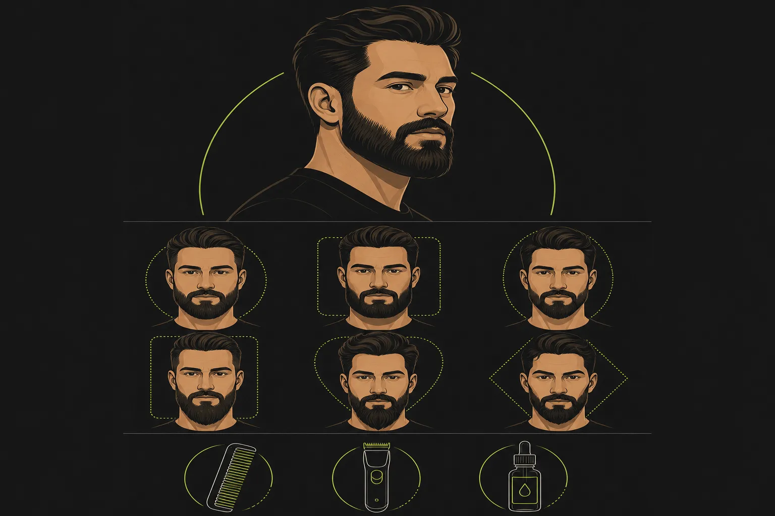 Best beard styles for every face shape — oval, round, square, heart, diamond and more