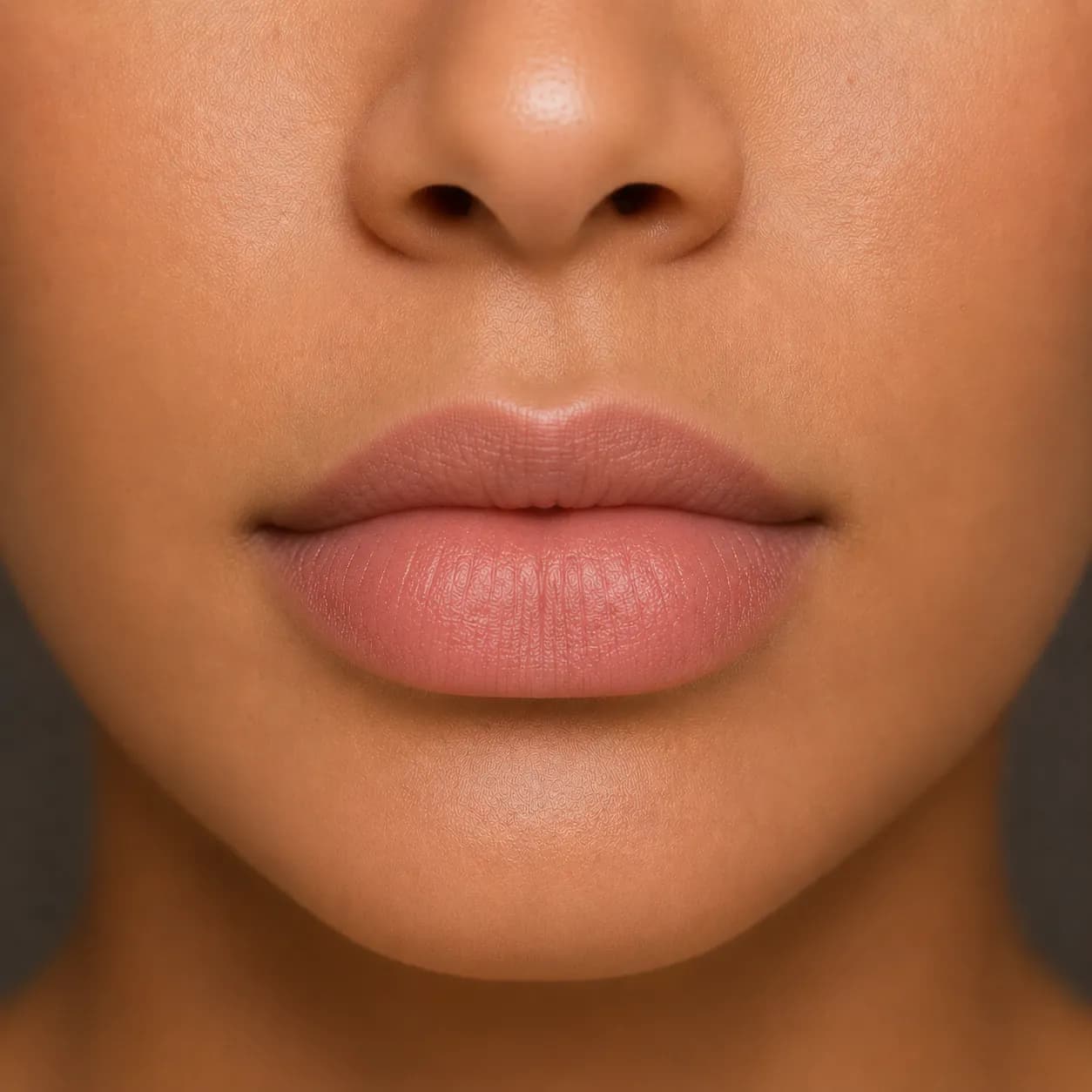 Bottom-heavy lips example with a fuller lower lip than upper lip