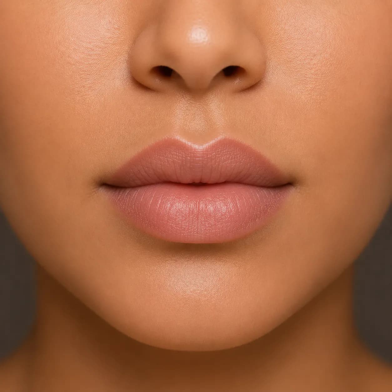 Heart shaped lips example showing a pronounced cupid's bow M-curve