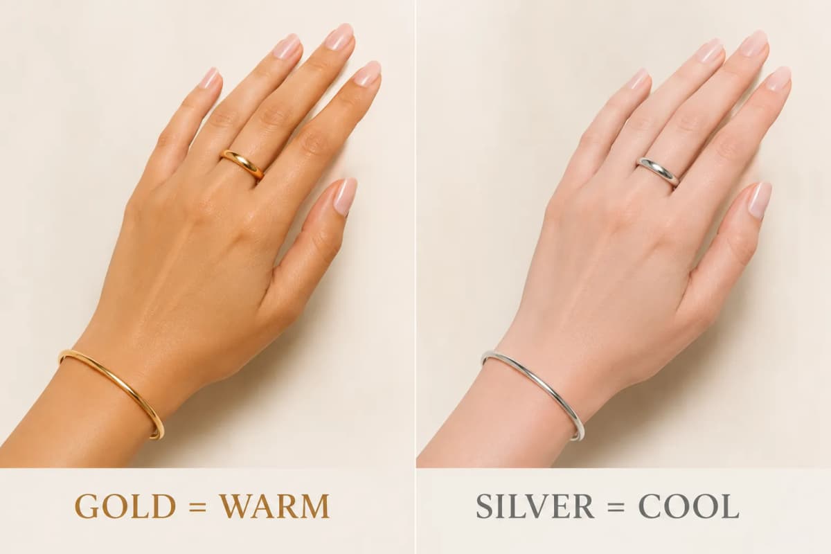 Gold vs silver jewelry test for warm and cool undertones