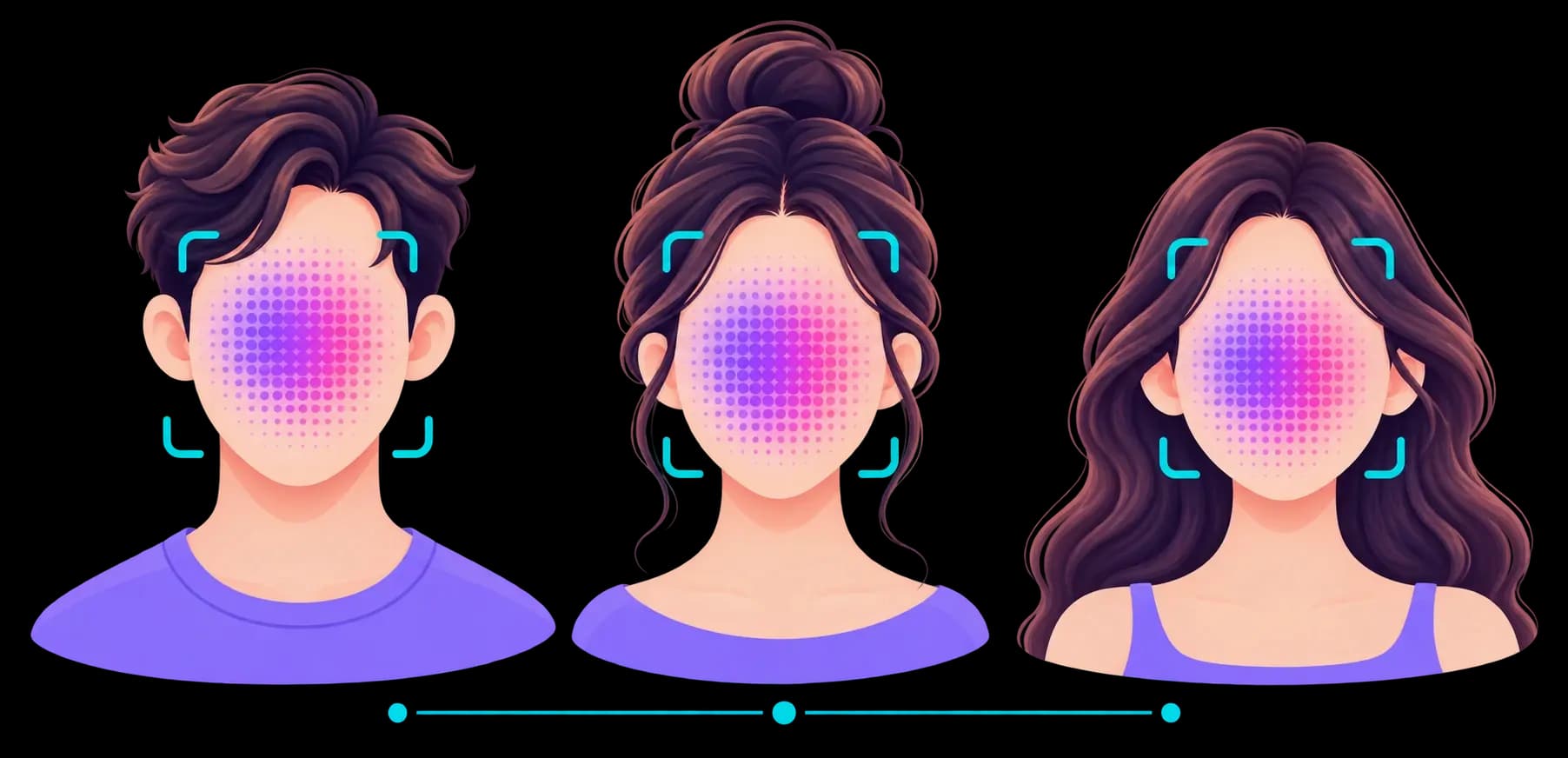 Photo of a group with multiple faces automatically detected and blurred
