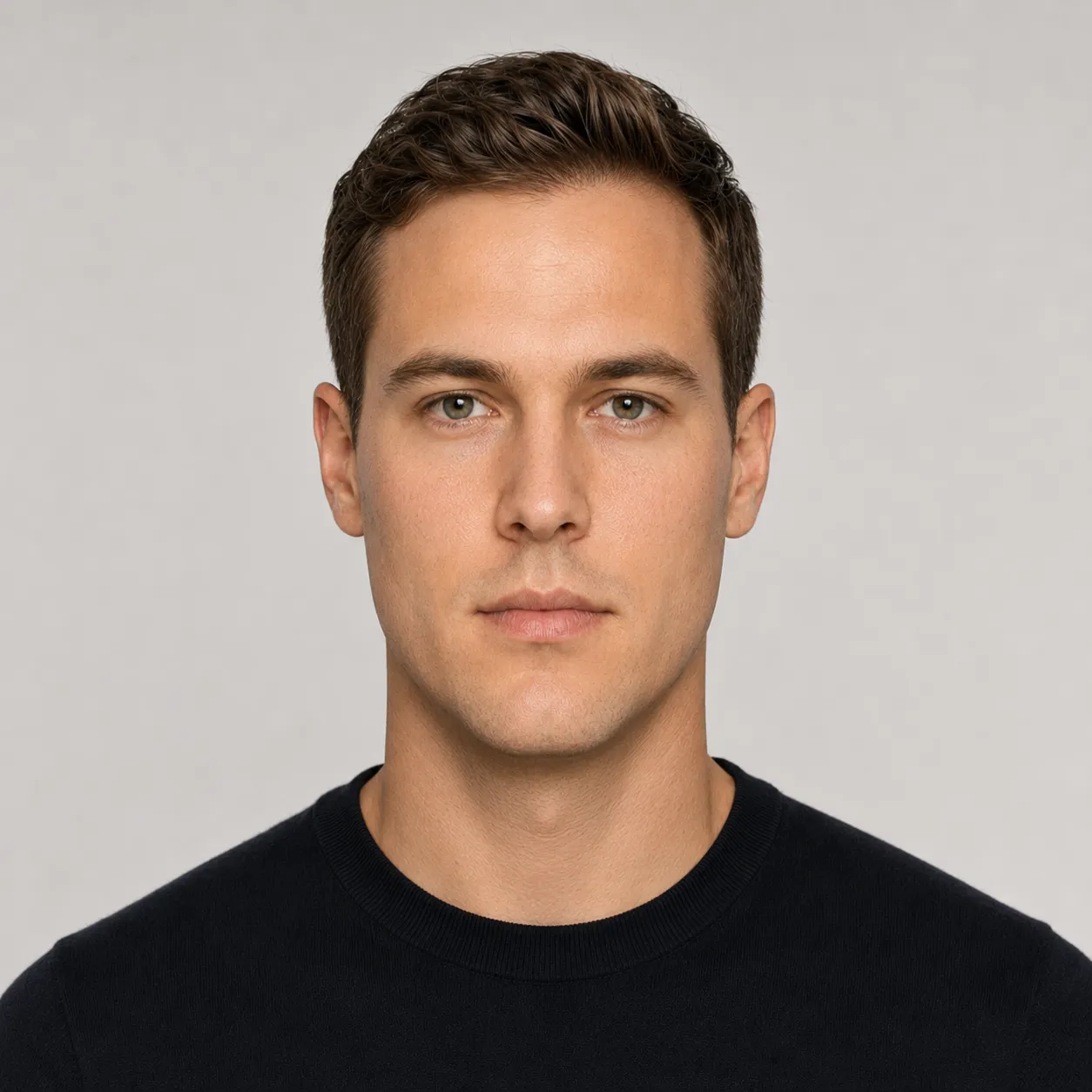 Oblong male face shape example