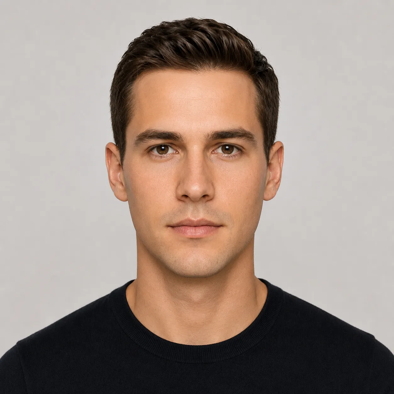 Oval male face shape example