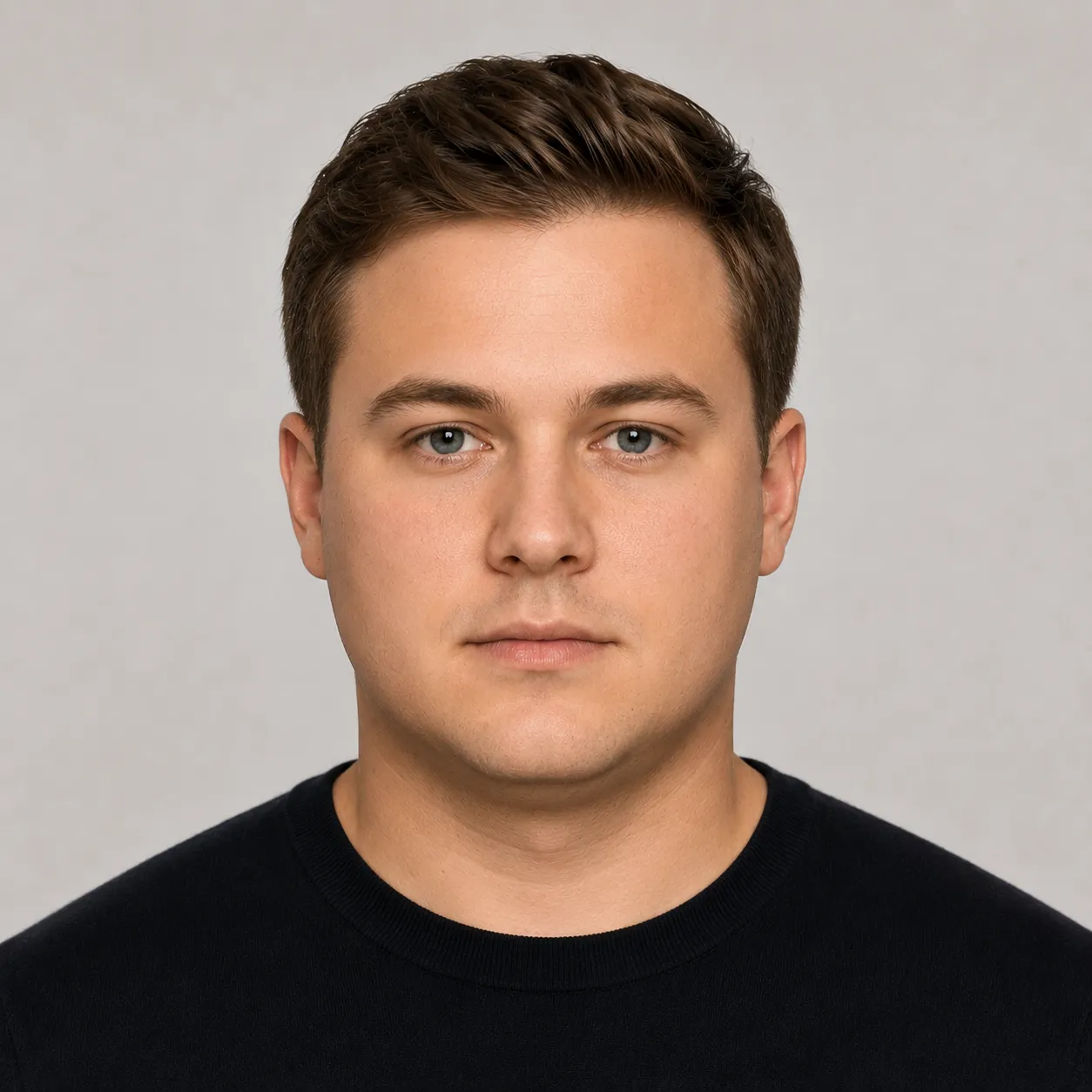Round male face shape example