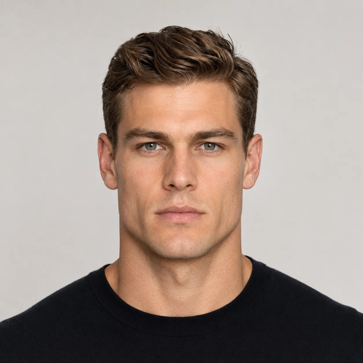 Square male face shape example